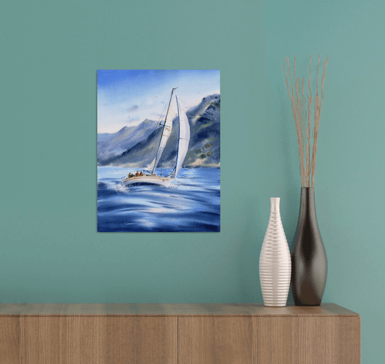 Yacht on the waves #4