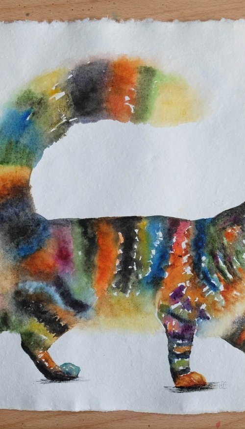 Miss Stripes Takes A Stroll by Denise Laurent