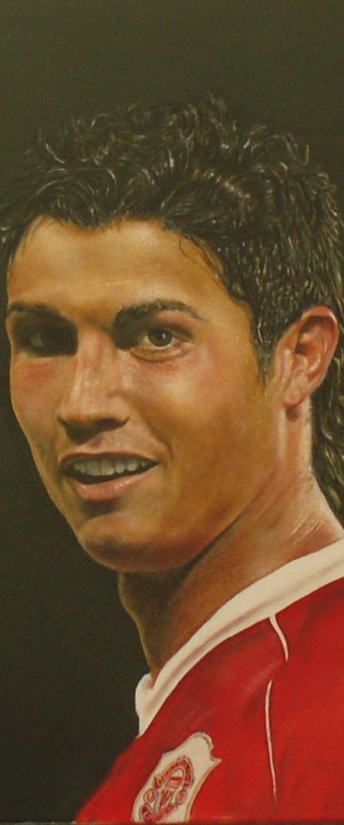 Cristiano Ronaldo by Mel Davies Original Art