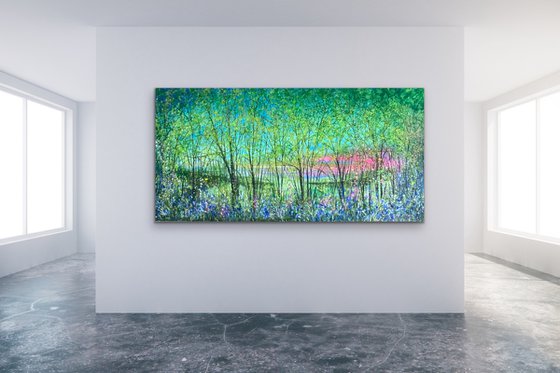 Bluebells at Sunset