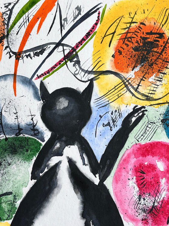 Kandinsky Cat Painting