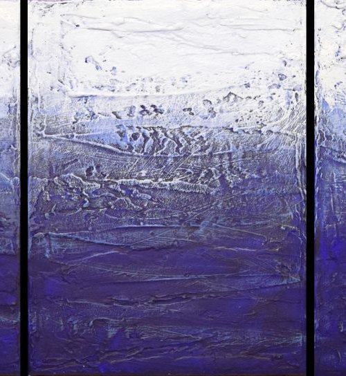 Eccentric Blue  Beautiful triptych by Stuart Wright