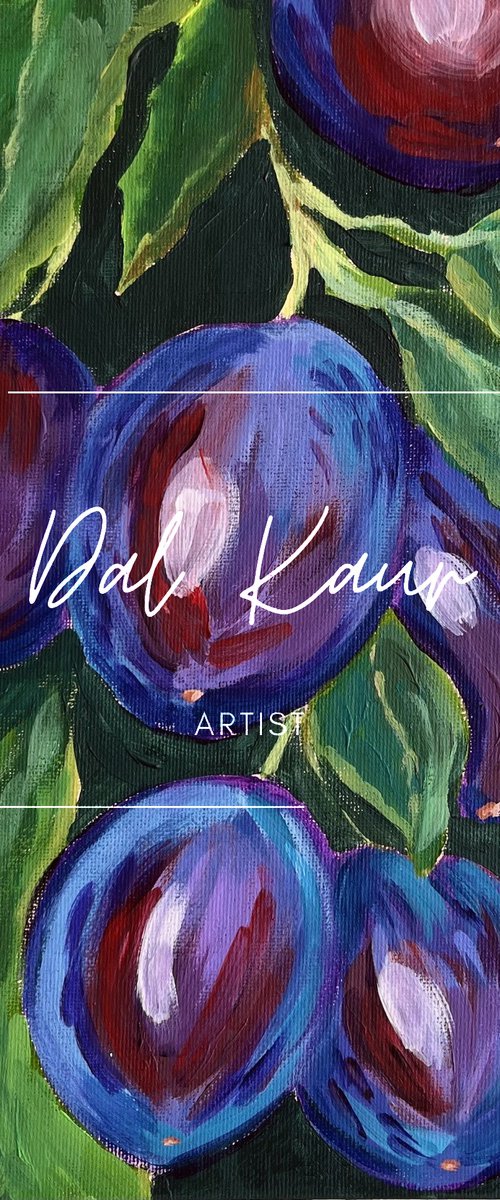 Forest Plums Original Art by Dal Kaur