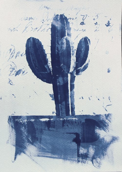 Cyanotype_09_A4_Cactus by Manel Villalonga