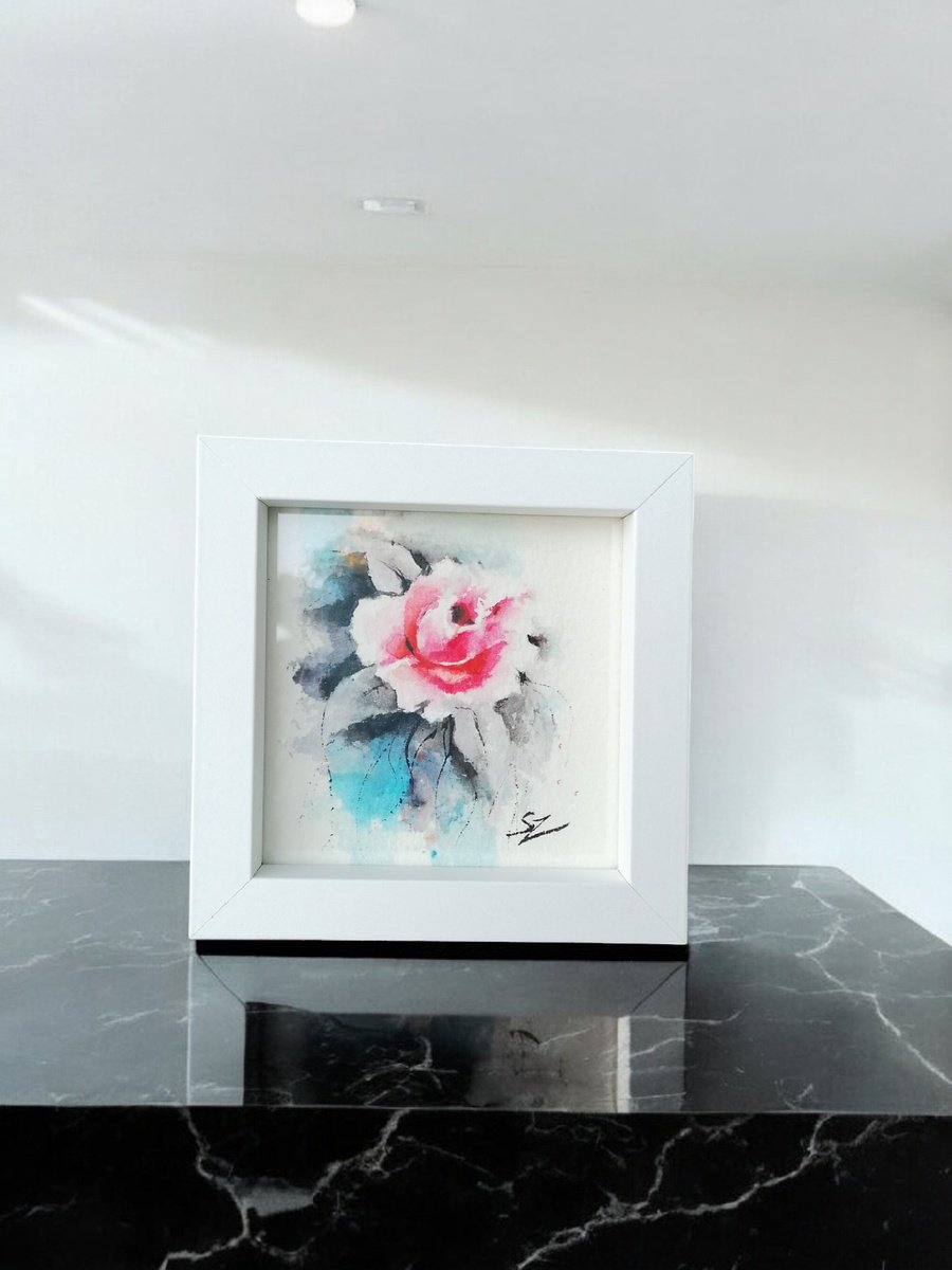 Rose in watercolour by Susana Zarate