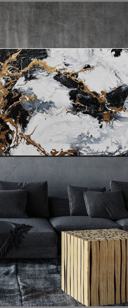 Held For Ransome 270cm x 120cm texture Abstract painting by Franko