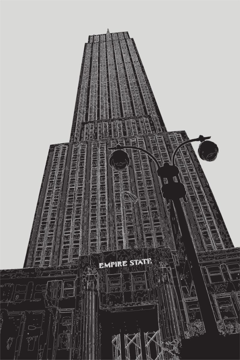 Empire State Building 2 NY B&W by Keith Dodd