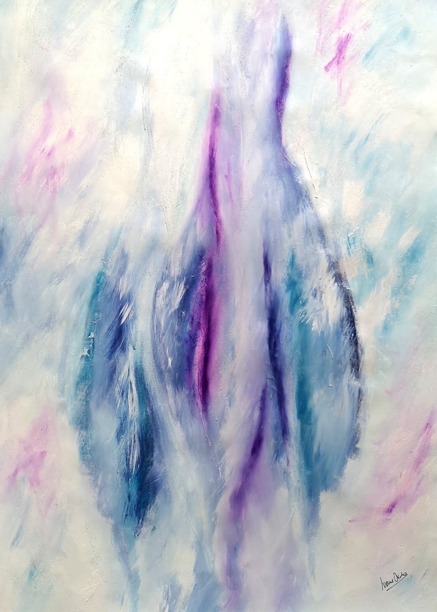 Abstract Painting By Ivana Urso, 28 X 39, Soul Iv, Original Artwork