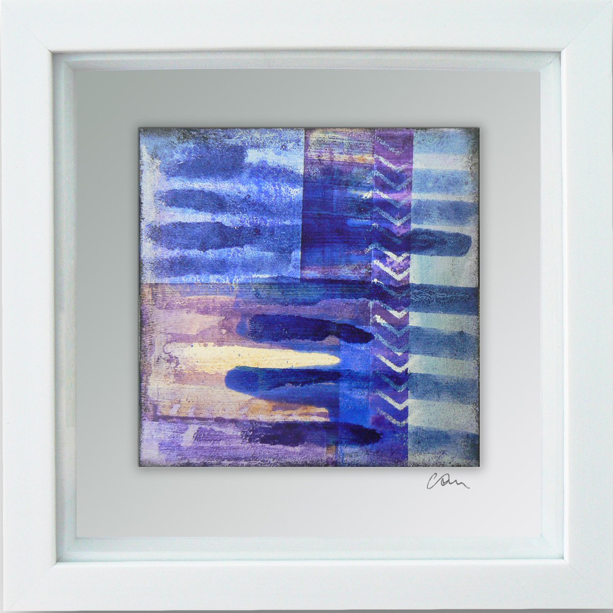 Framed ready to hang original abstract - Cahier #7 by Carolynne Coulson