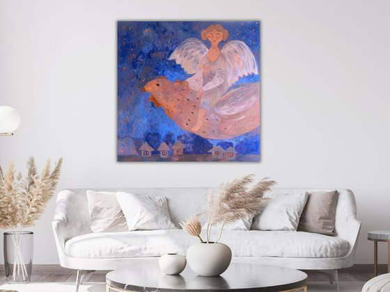 Angel Painting - Blue dream story