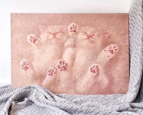 Pink cat paws