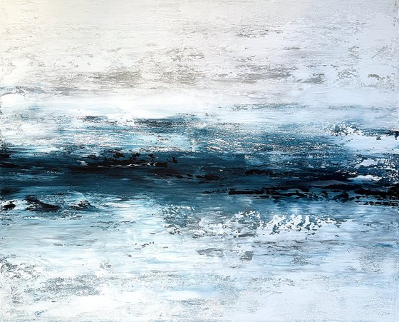 Blue grey seascape