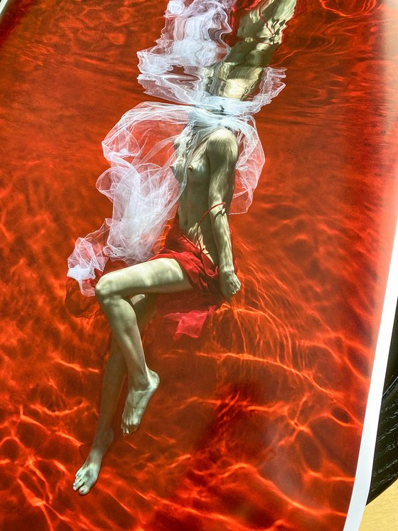 Blood and Milk III - underwater photograph - print on paper