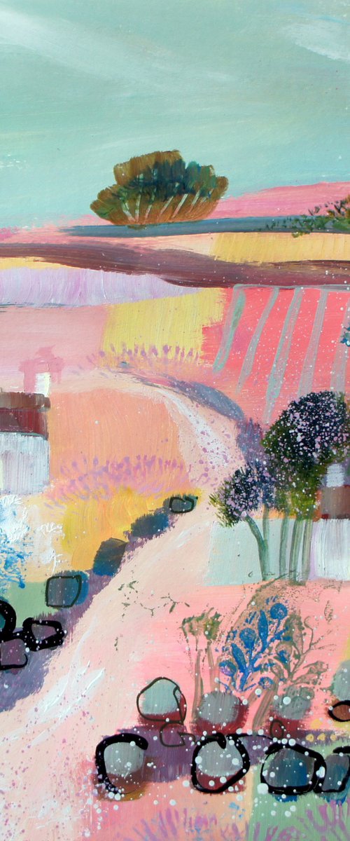 Two White Cottages by Julia  Rigby