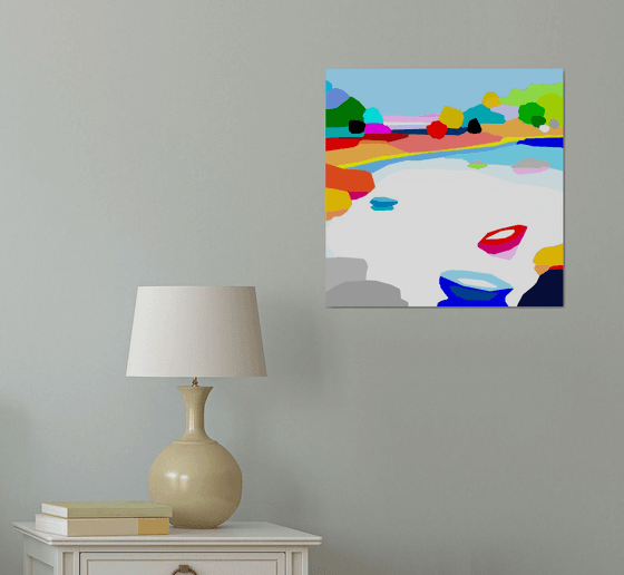 Boats (pop art, seascape)