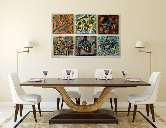 Abstract (six hearts)-VI