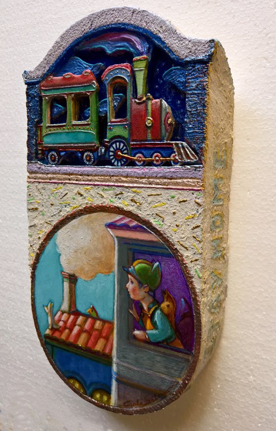 #STAYHOME 8, TRAINS - ( 30 x 17 x 4 cm )