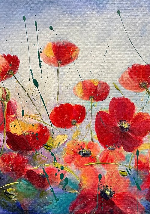 Playful Poppies! by Emma Sian Pritchard