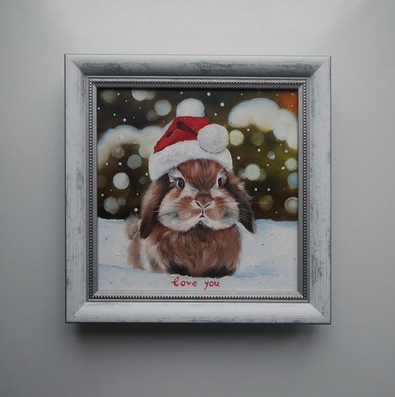 Christmas Bunny Painting