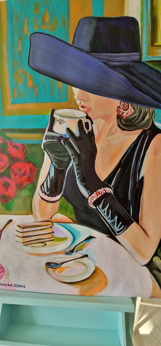 Lady with hat / 101 x 72 cm