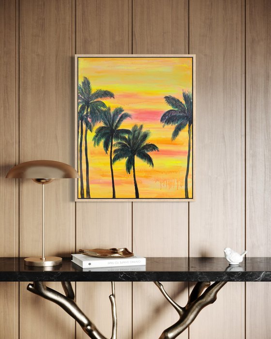 ‘Palms In The Sunset Glow’