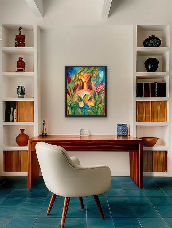 Nature: A Vivid Fusion of Figure and Flora