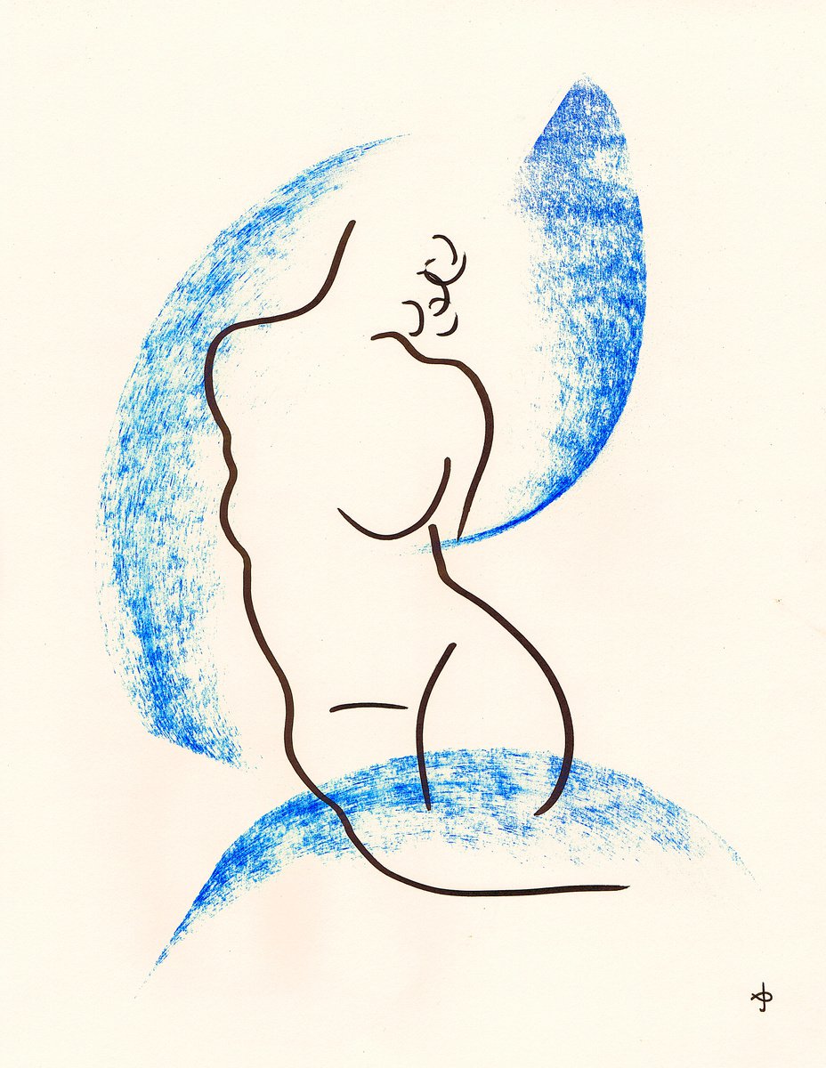 Blue #011 by David Jones