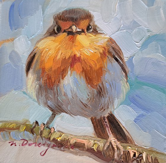 Robin bird painting