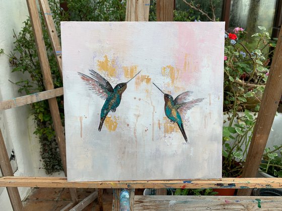 Love Birds ~ Hummingbirds in Flight