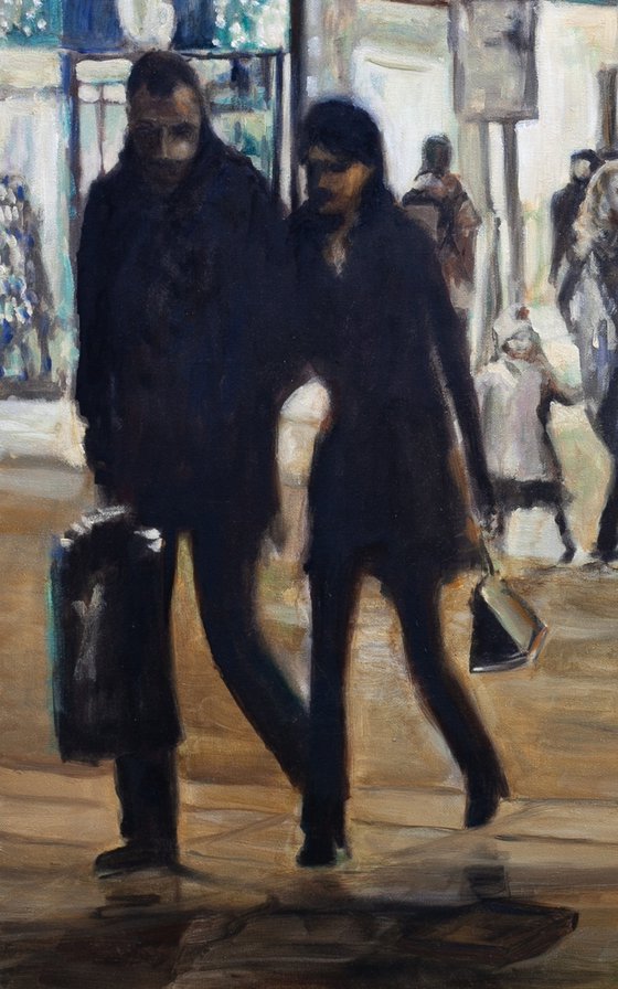 Night Scene In The City Center