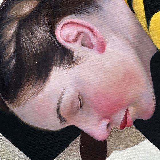 Original oil painting Equilibrist