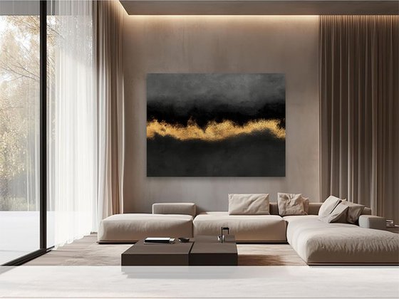 Gold Black Abstract