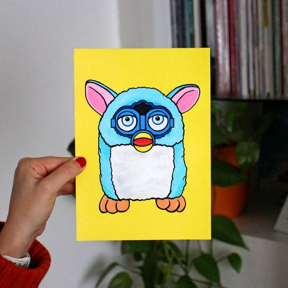 Furby Toy A5 Pop Art Painting