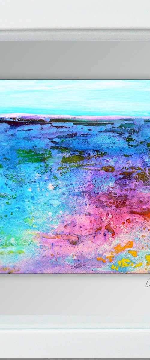 Framed ready to hang original abstract - abstract landscape #4 by Carolynne Coulson