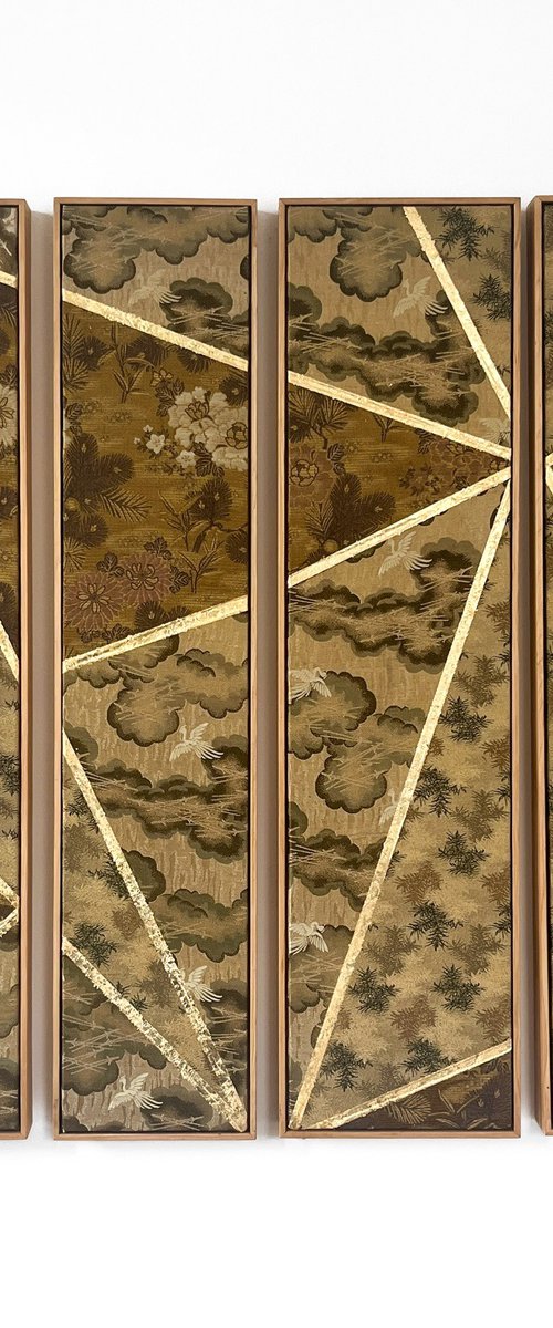 Pine forest Longivety (Kimono Upcycled) by Lena Okamoto