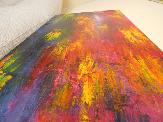 Alive - 101x56 cm, LARGE XL, Original abstract painting, oil on canvas