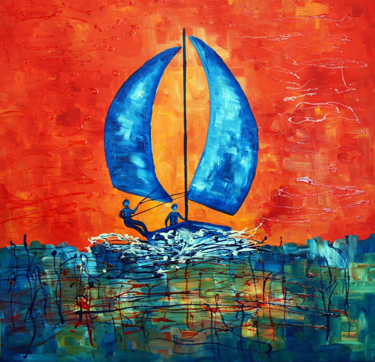 Sunset and Sailing by Zena Cameron