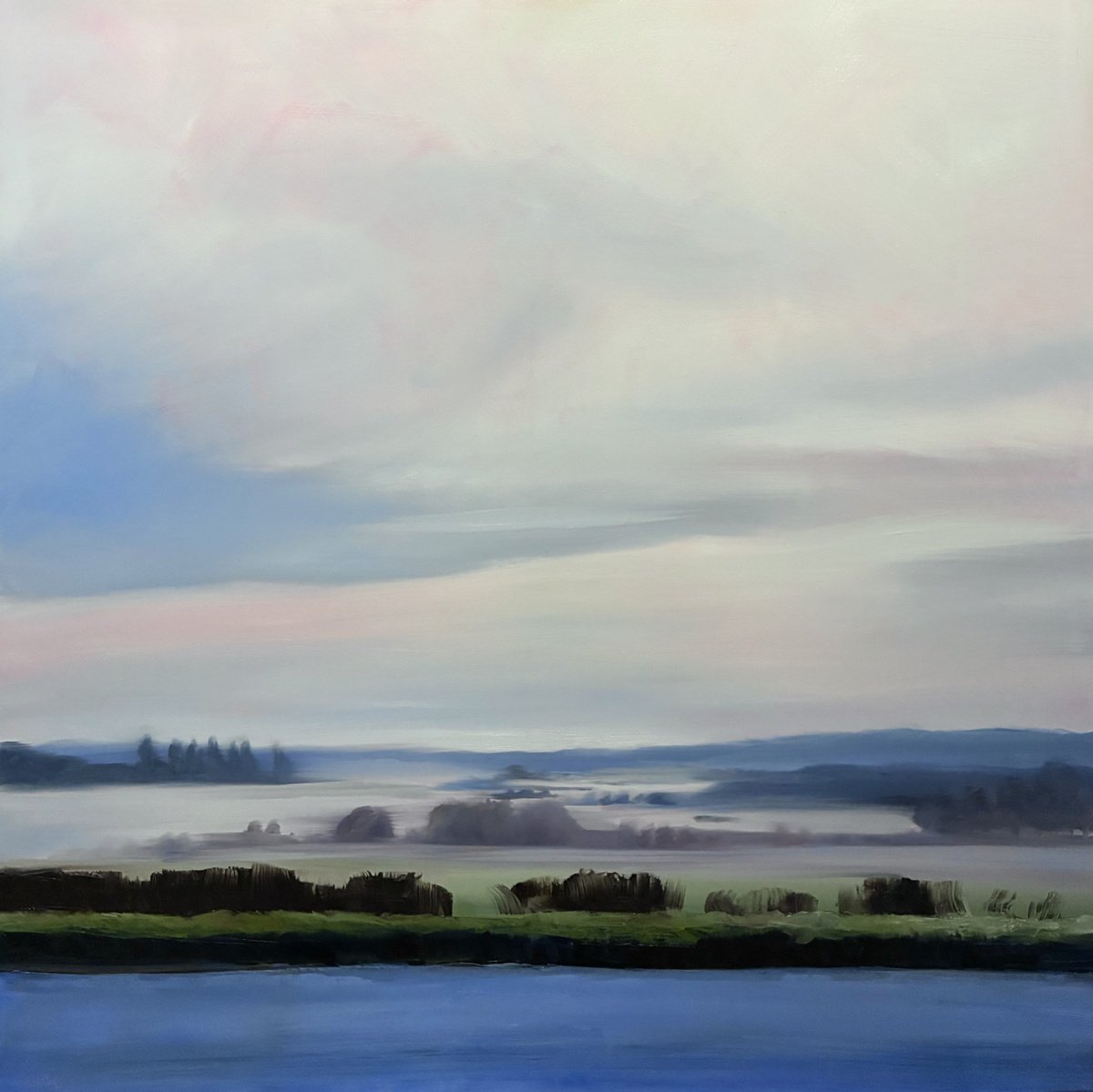 Blue Dawn By Francesca Currie, 39 X 39, Artwork For Sale On Artfinder
