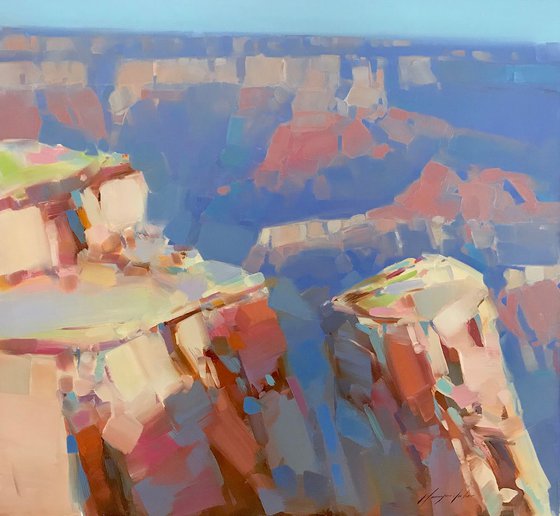 Grand Canyon, Landscape, Original oil painting, One of a kind Signed