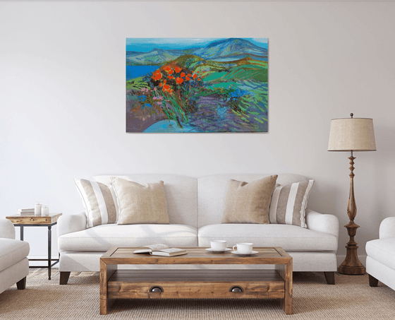landscape with poppies