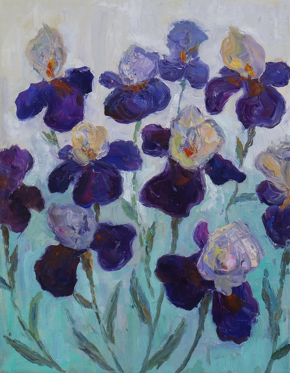 Irises - Iris Flowers #3 by Nikolay Dmitriev