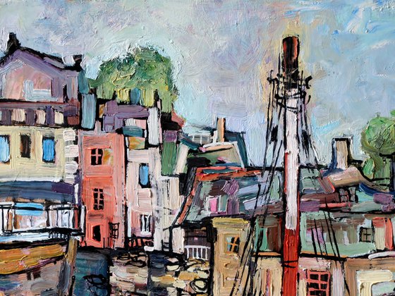Boats of the city of Auray.