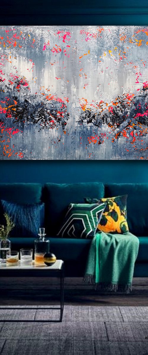 160x120cm. / abstract painting / Abstract 1243 by Alex Senchenko