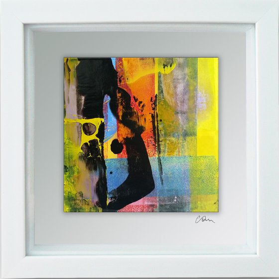 Framed ready to hang original abstract  - colours #19