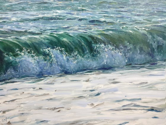 The coast -- extra large seascape painting with impressionistic brush stroke from award-winning artist