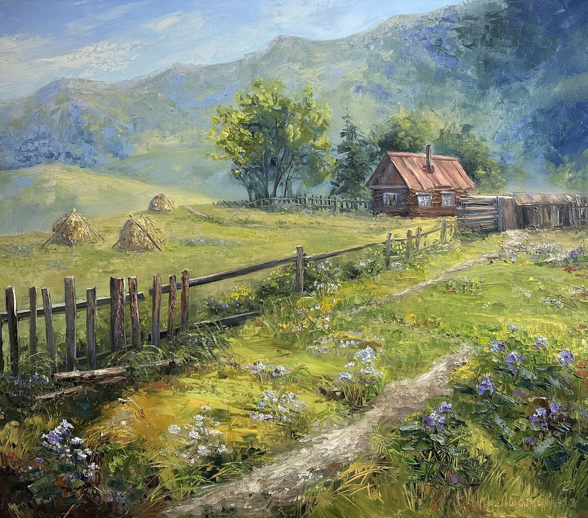 Summer in the village by Larisa Batenkova