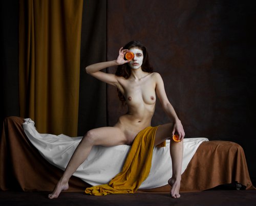 Nocturne with orange by Rodislav Driben