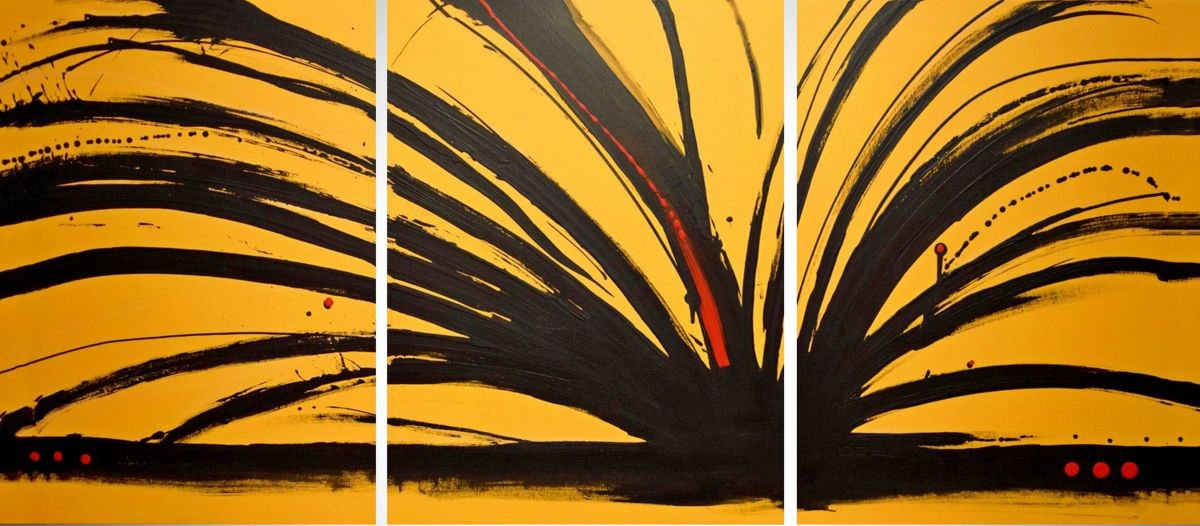 Expressive Abstract Acrylic Painting By Stuart Wright, 48 X 20", Beauty In Chaos, Original Artwork