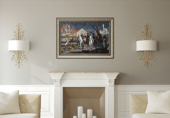 Napoleon was in burning Moscow