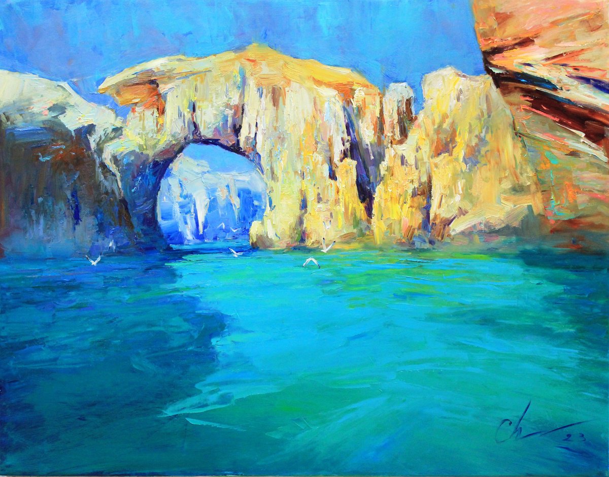 Warm Mediterranean Sea By Serhii Cherniakovskyi, 35 X 28, Artwork For Sale On Artfinder